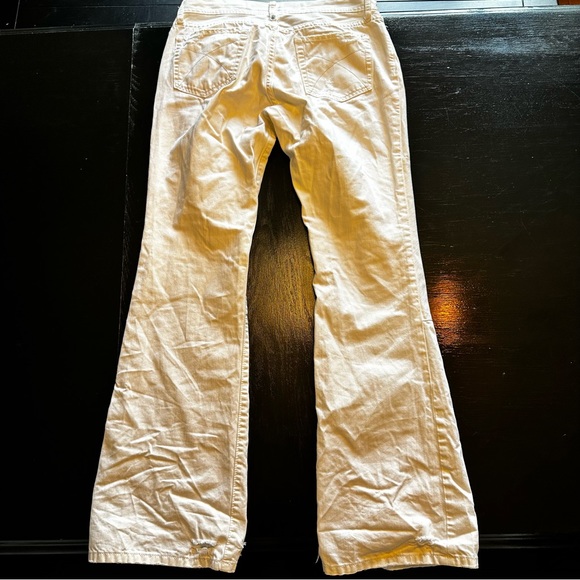 Vintage GAP Size 8 White Wide Leg Mom Jean Flared Jean Denim Street Destroyed - Picture 13 of 14
